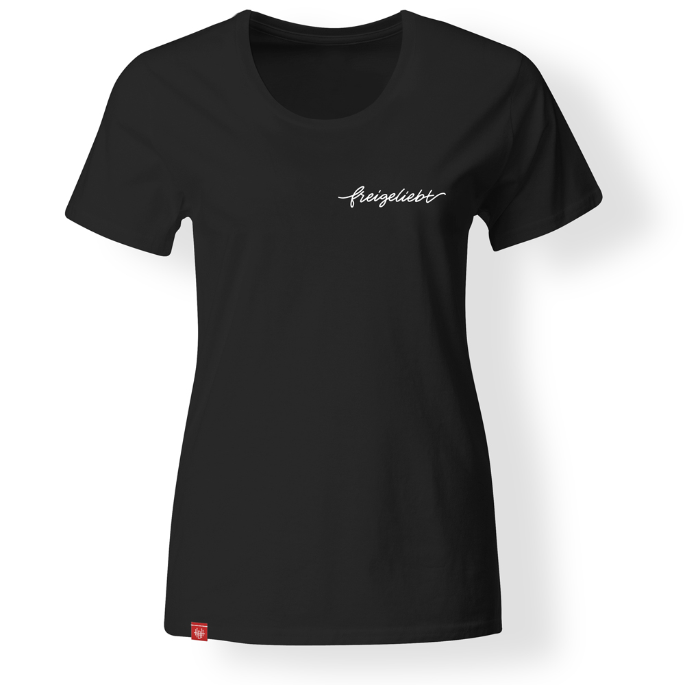Girlie-Shirt freigeliebt (Schwarz)
