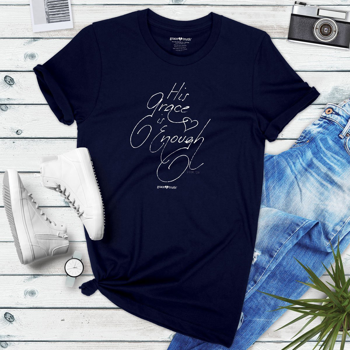 God's Grace is Enough – grace & truth ® Girlie-Shirt