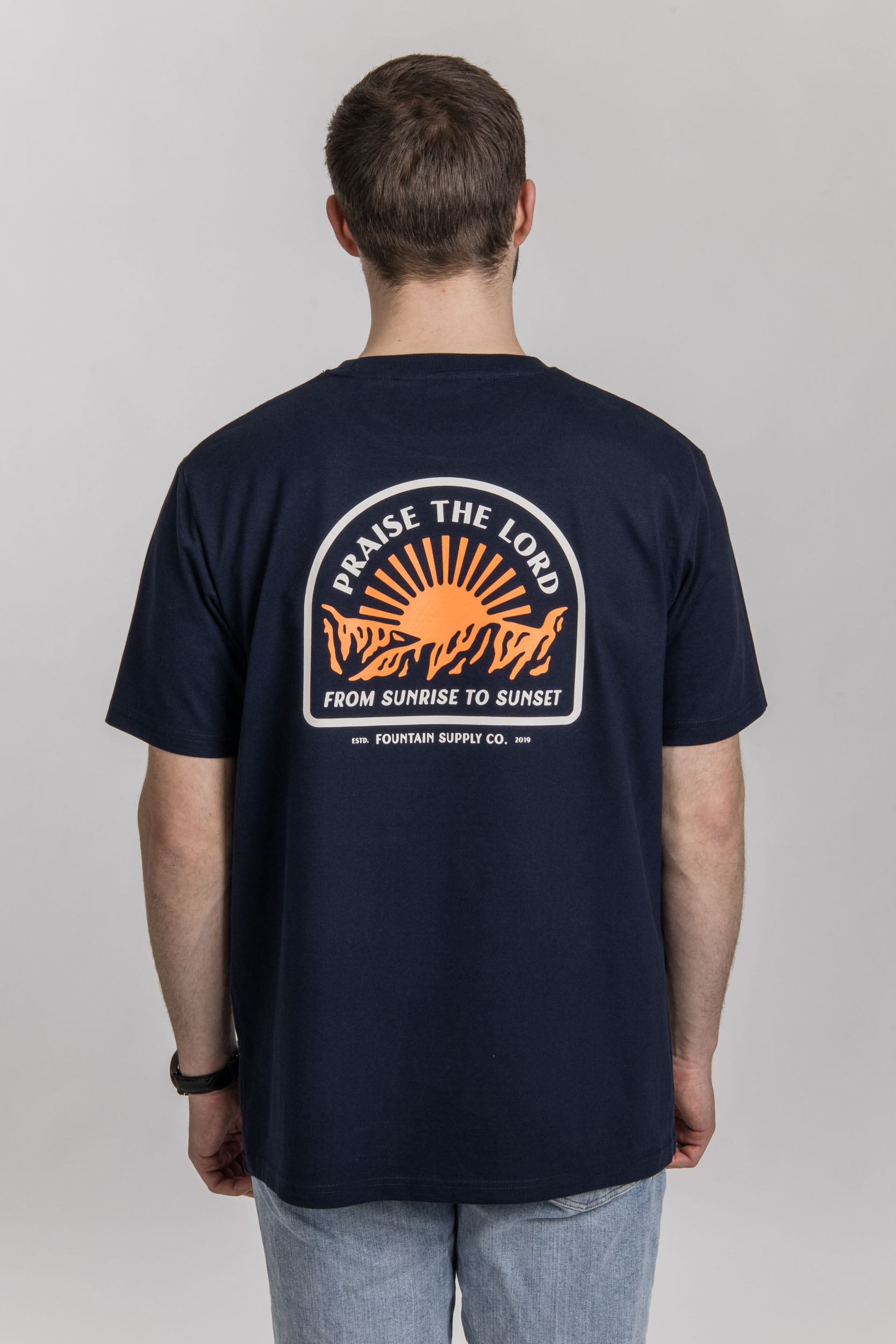 Praise the lord – Navy – T-Shirt Fountain Supply