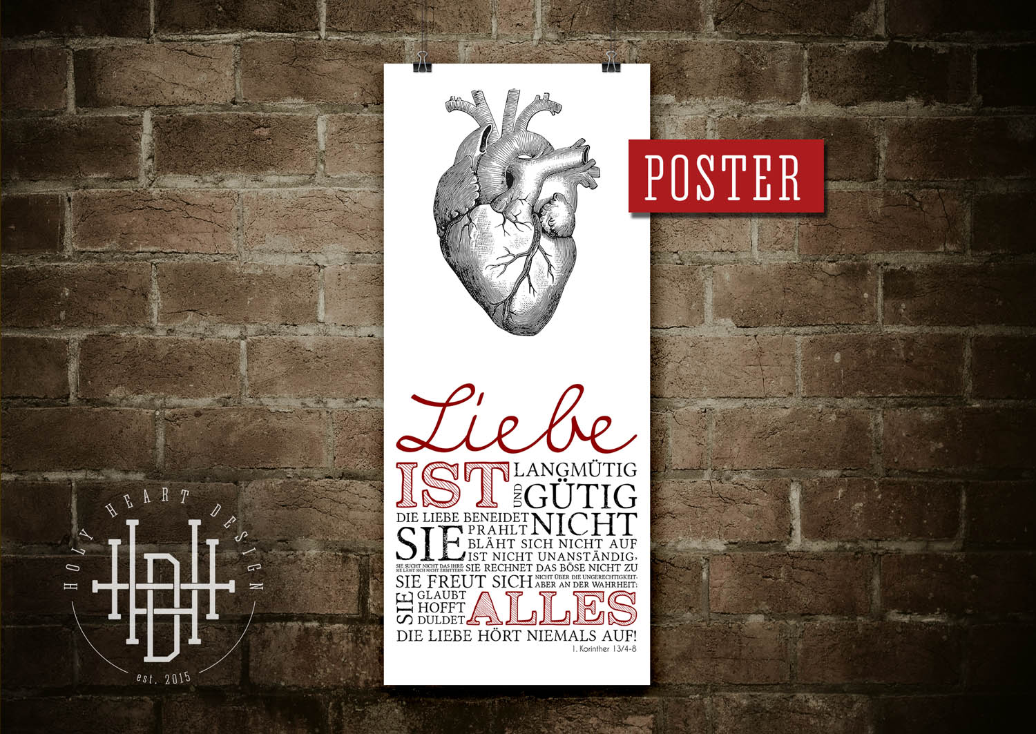 Das Hohelied der Liebe - Motiv menschliches Herz [Poster]