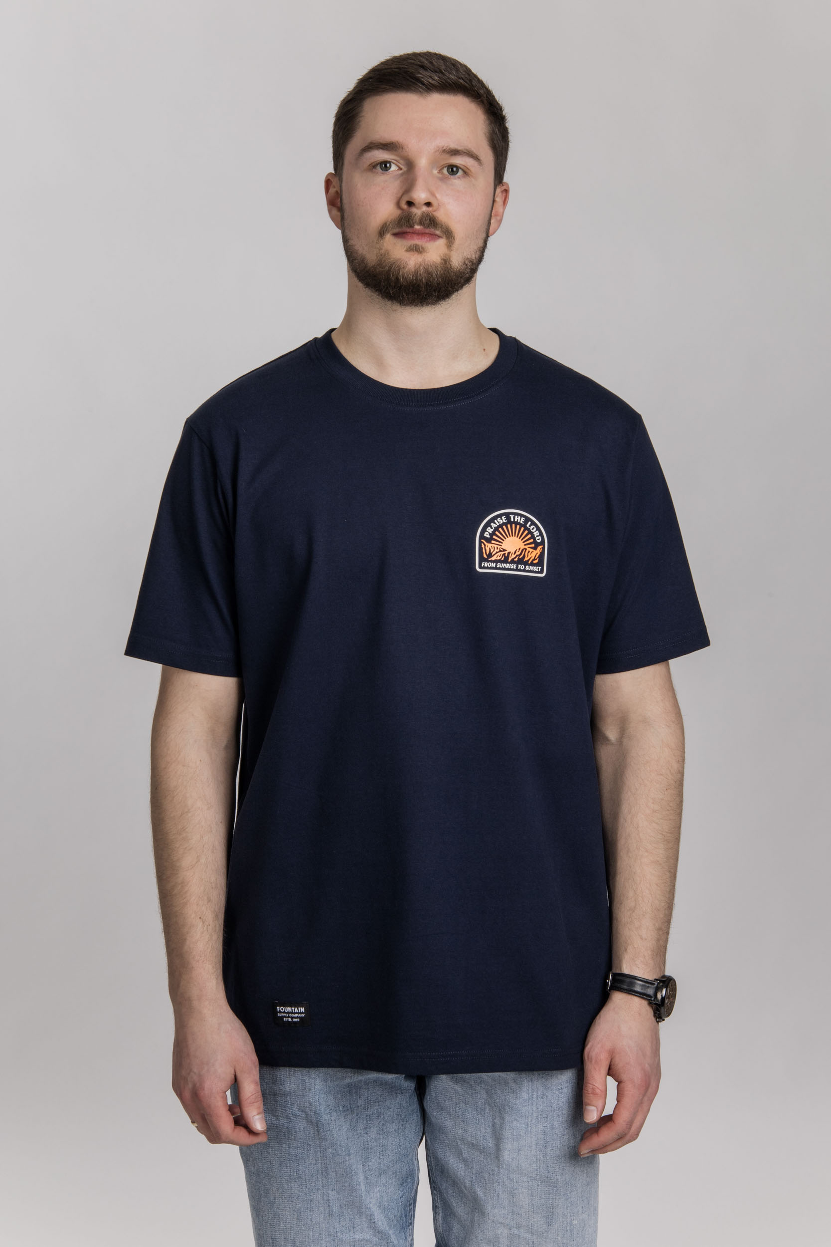 Praise the lord – Navy – T-Shirt Fountain Supply